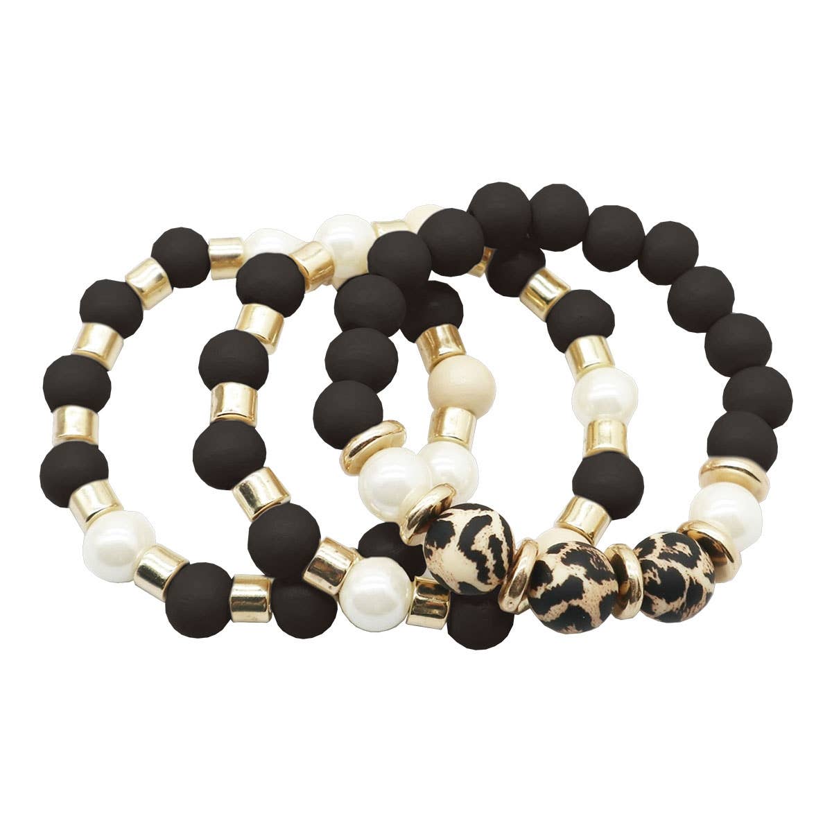 Black Leopard Bracelet Set