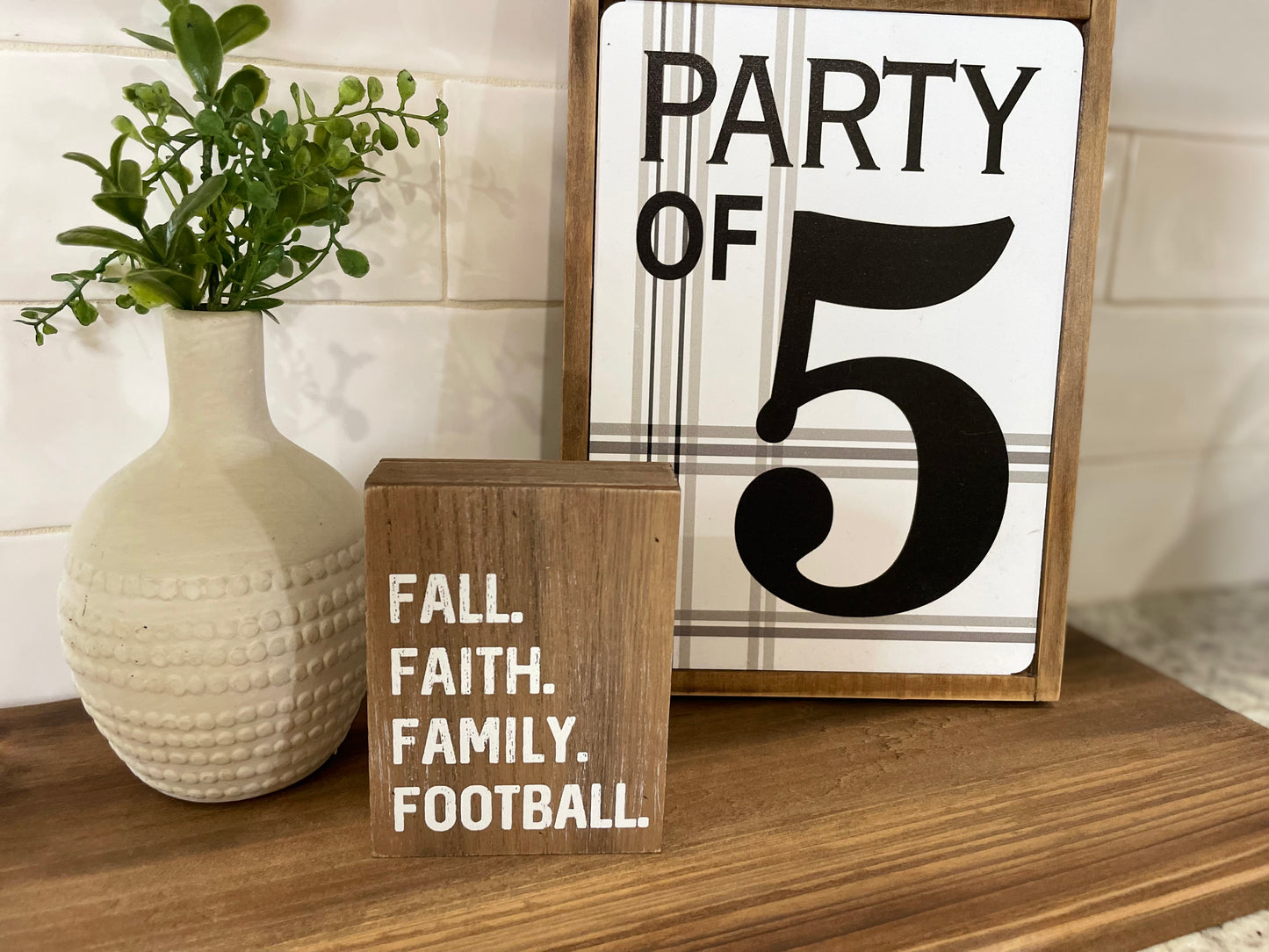 Fall Football Wood Sign