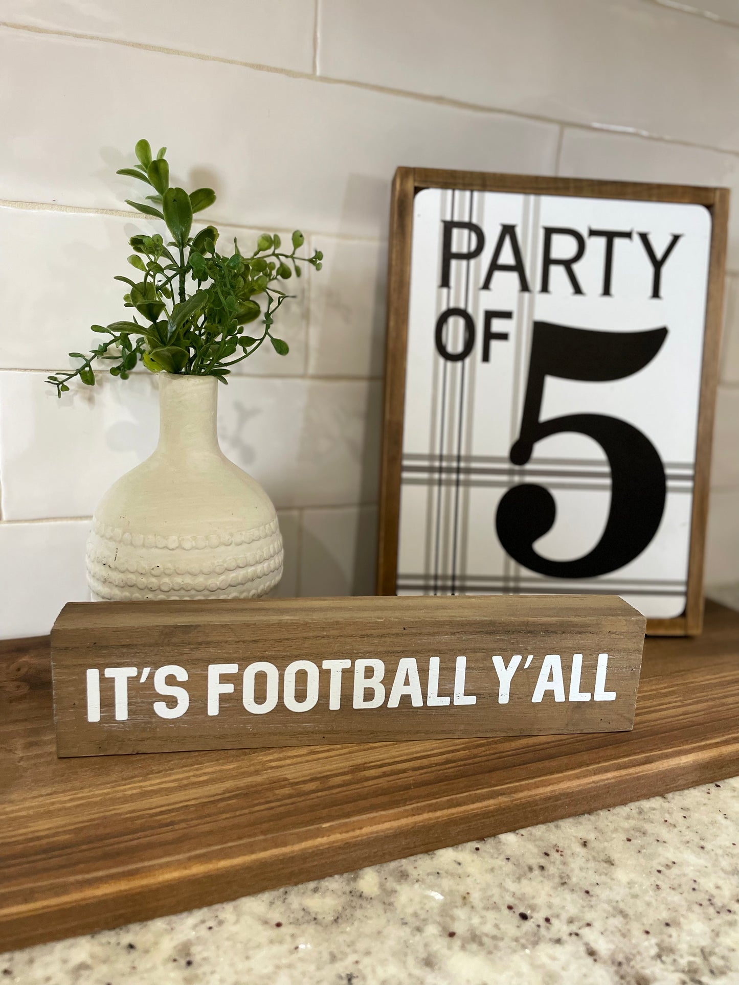 Football Y'all Wood Sign