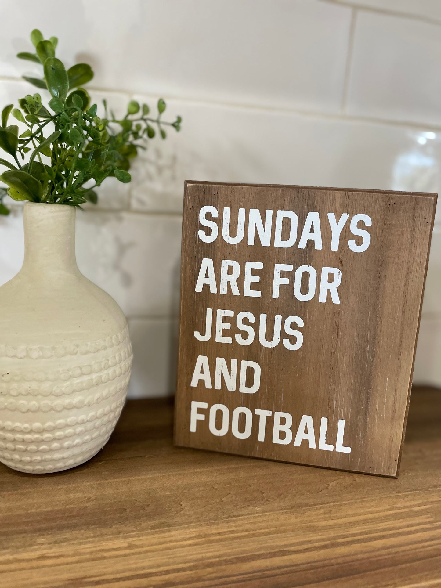 Jesus and Football | Fall Box Sign