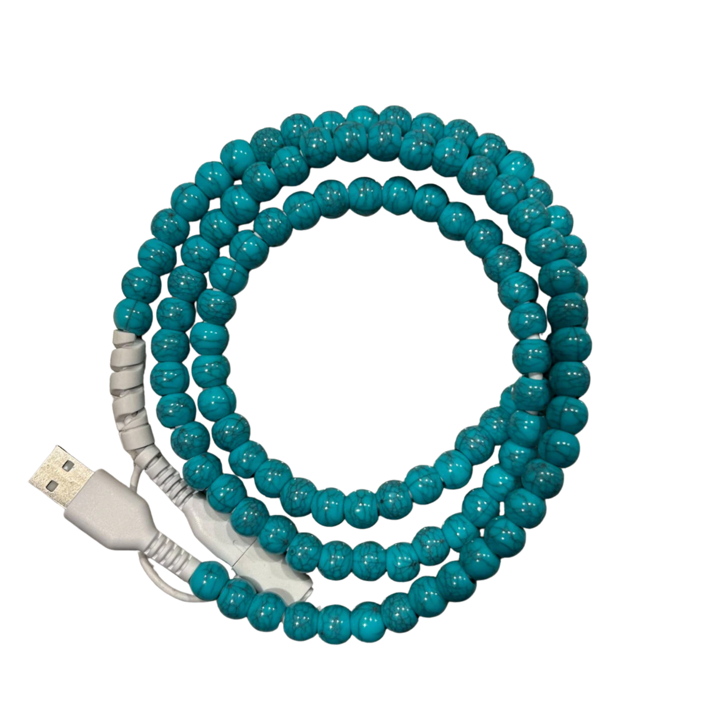 Beaded Phone Charger with Lightning & USB-C Cable