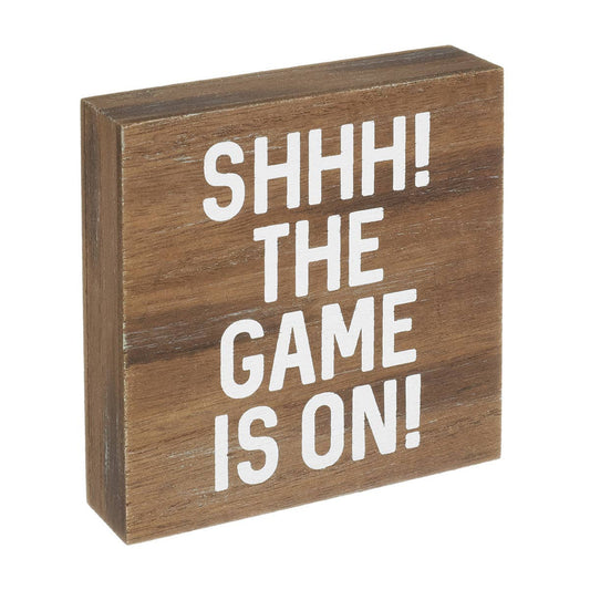 Shhh! Game On | Wood Sign