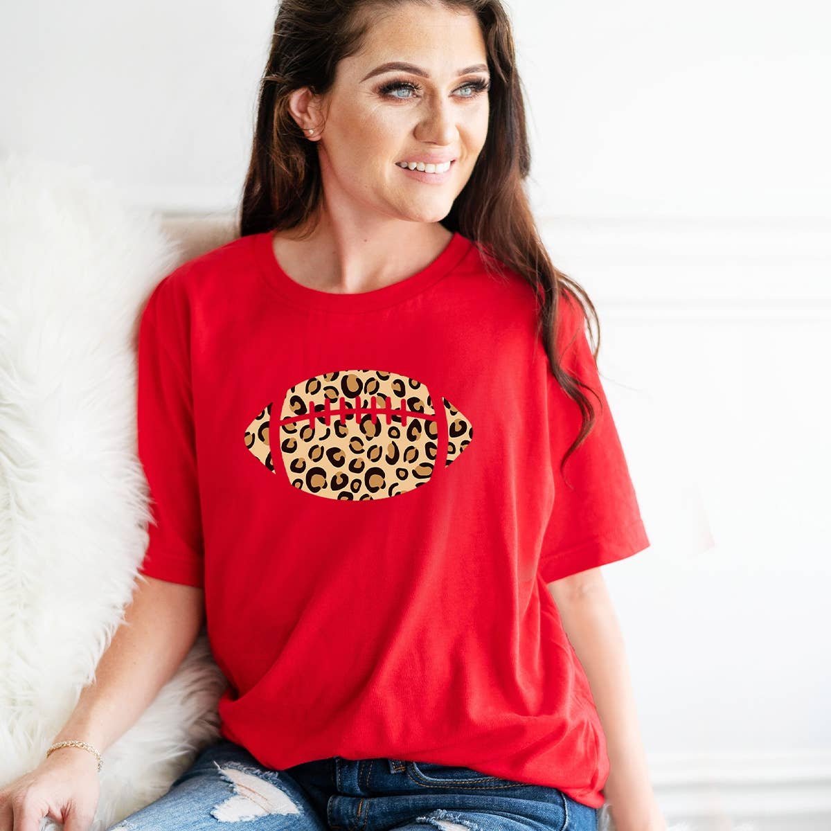 Leopard Football T-Shirt