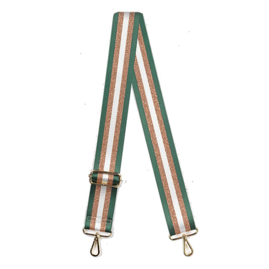 Green & Bronze Stripe | Crossbody Strap