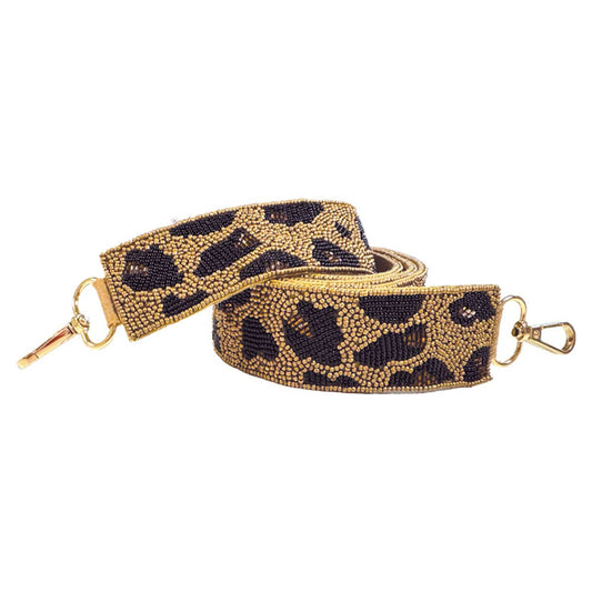 Leopard Beaded Crossbody Strap
