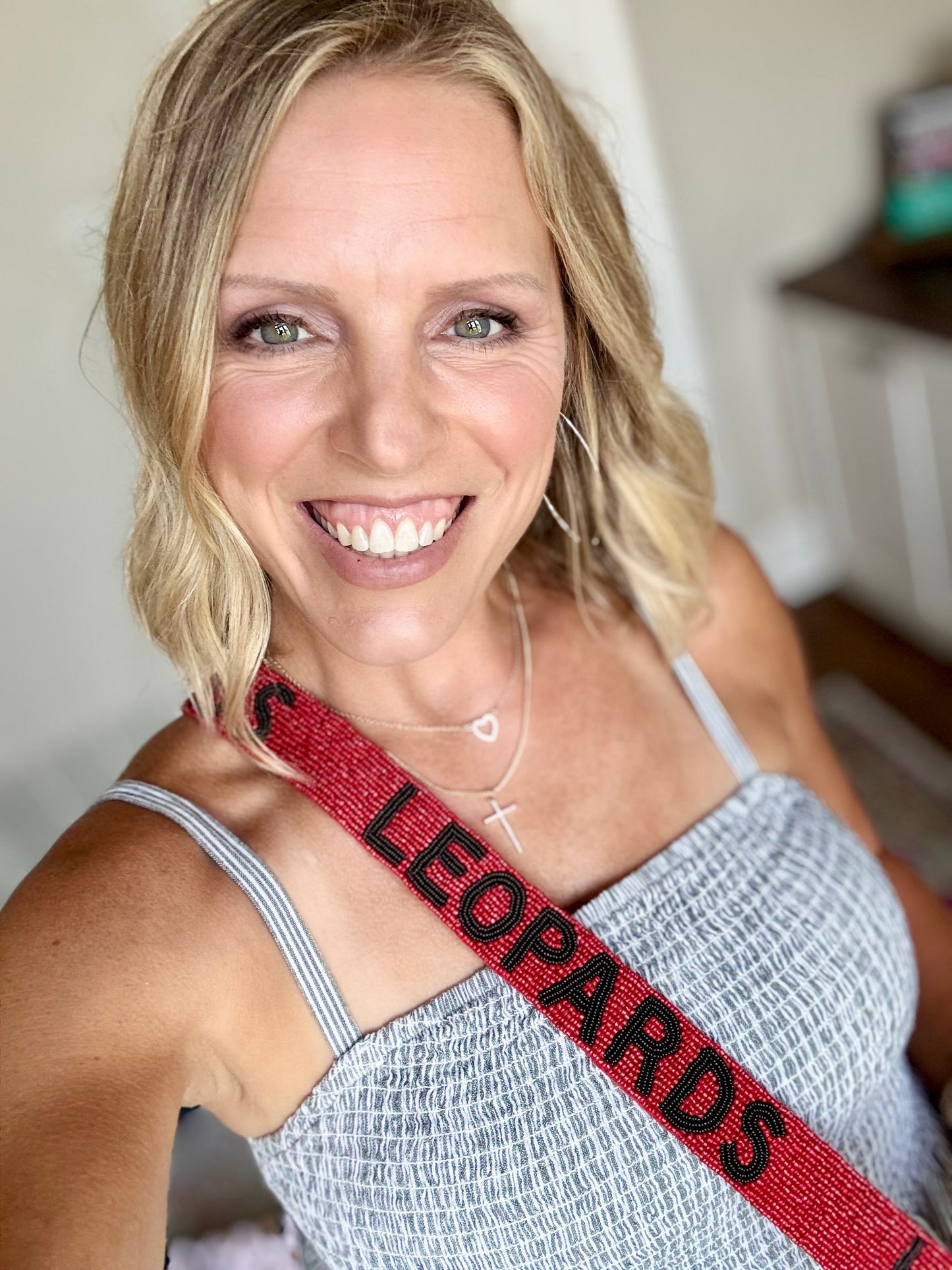 Leopards Custom Beaded Strap | Lovejoy Cheer Fundraiser
