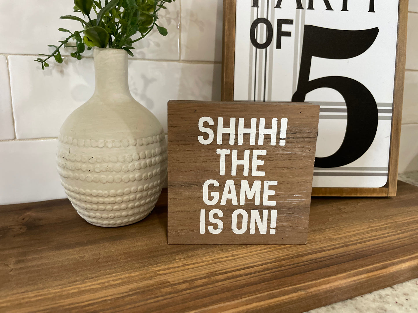 Shhh! Game On | Wood Sign