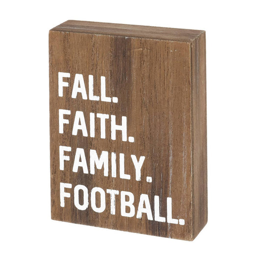 Fall Football Wood Sign